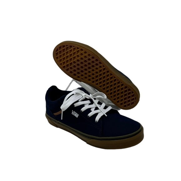 VANS Seldan Sneakers Low Top Kids Size Shoe Gum Dress Blues Canvas VN000CQULKZ - Picture 3 of 8